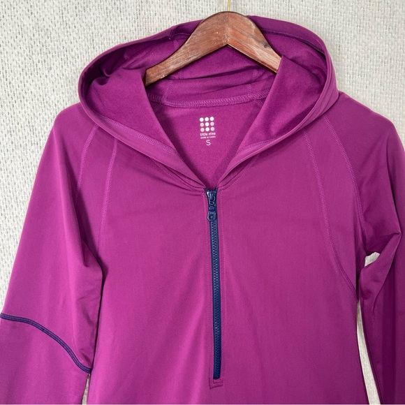 Title Nine Hooded Regulator Dress S Purple Activewear Stretchy Quarter Zip Sport - Picture 7 of 16